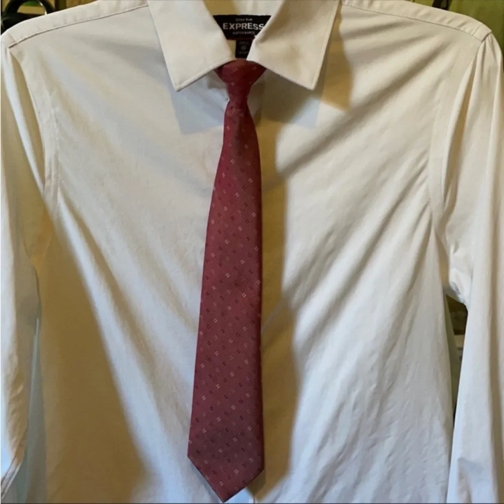🎻Boys DuPonte Red Clip On Tie
